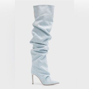 Prota Fiori Primavera Recycled Denim Over-The-Knee Boots